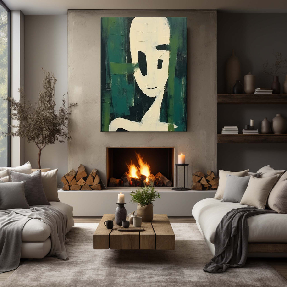 Wall Art Vertical Minimalist Figure
