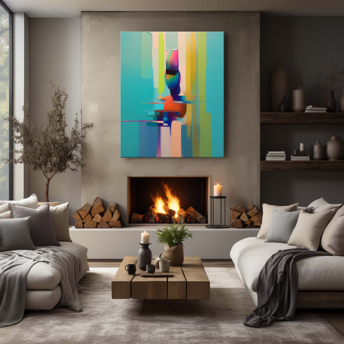 Wall Art Palette Colorful Abstract Contemporary