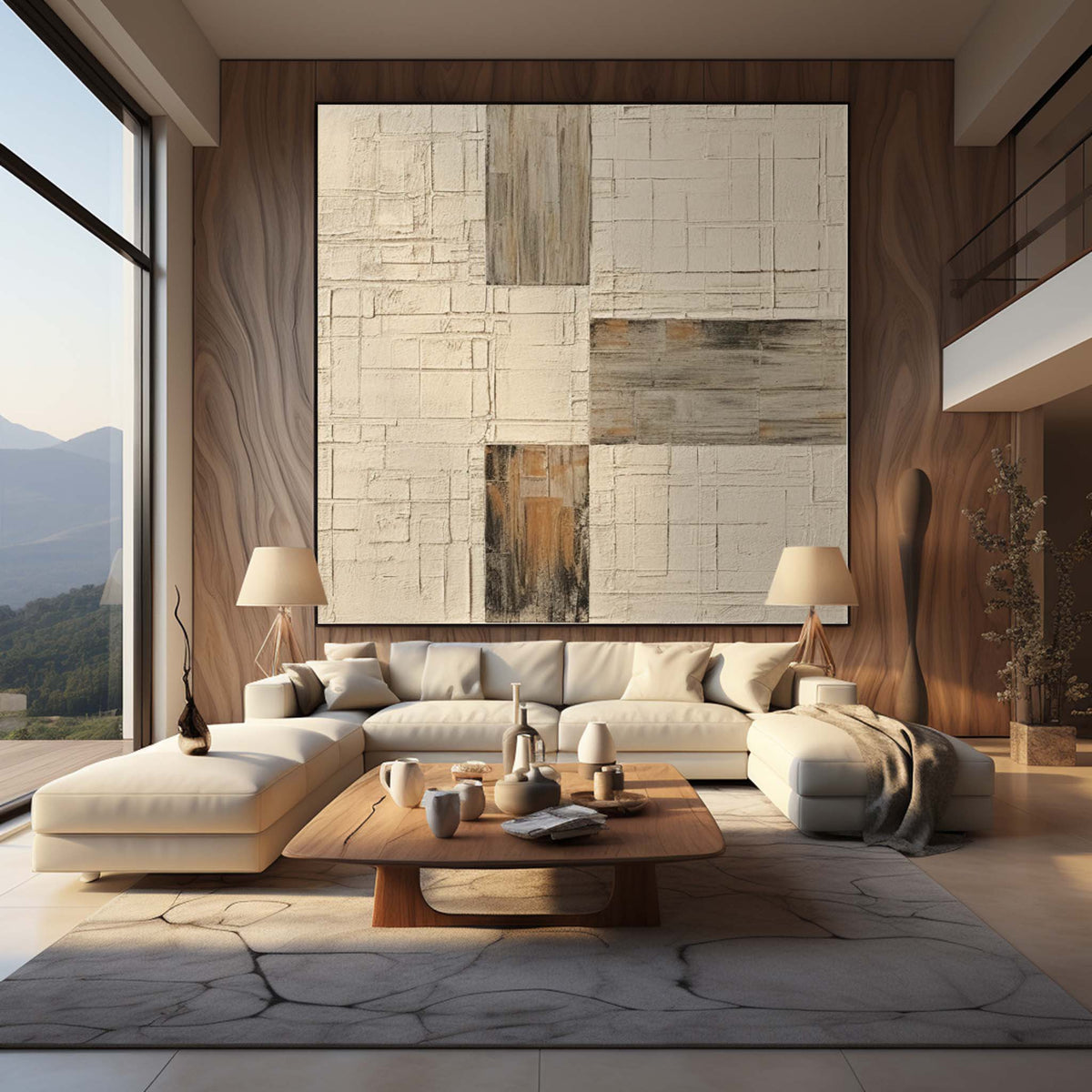 Wall Art Minimalist Graphic Wabi-Sabi Nordic Linen