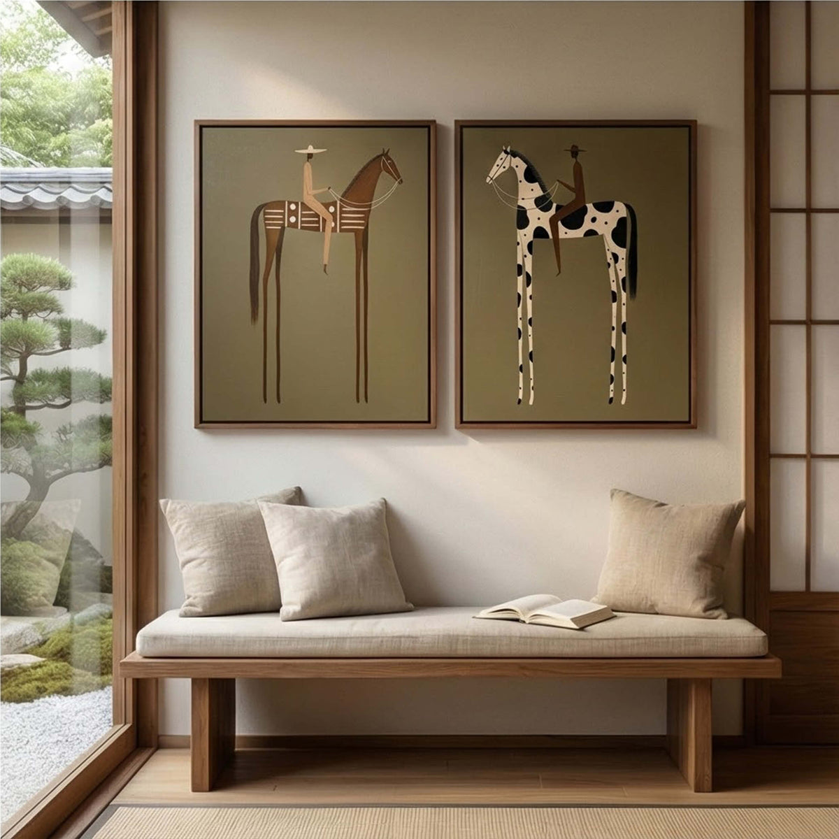 Long-Legged Duality Western Oil Painting Set