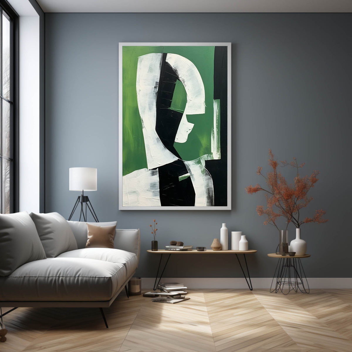 Contemporary Modern Geometric Figure Oil Painting