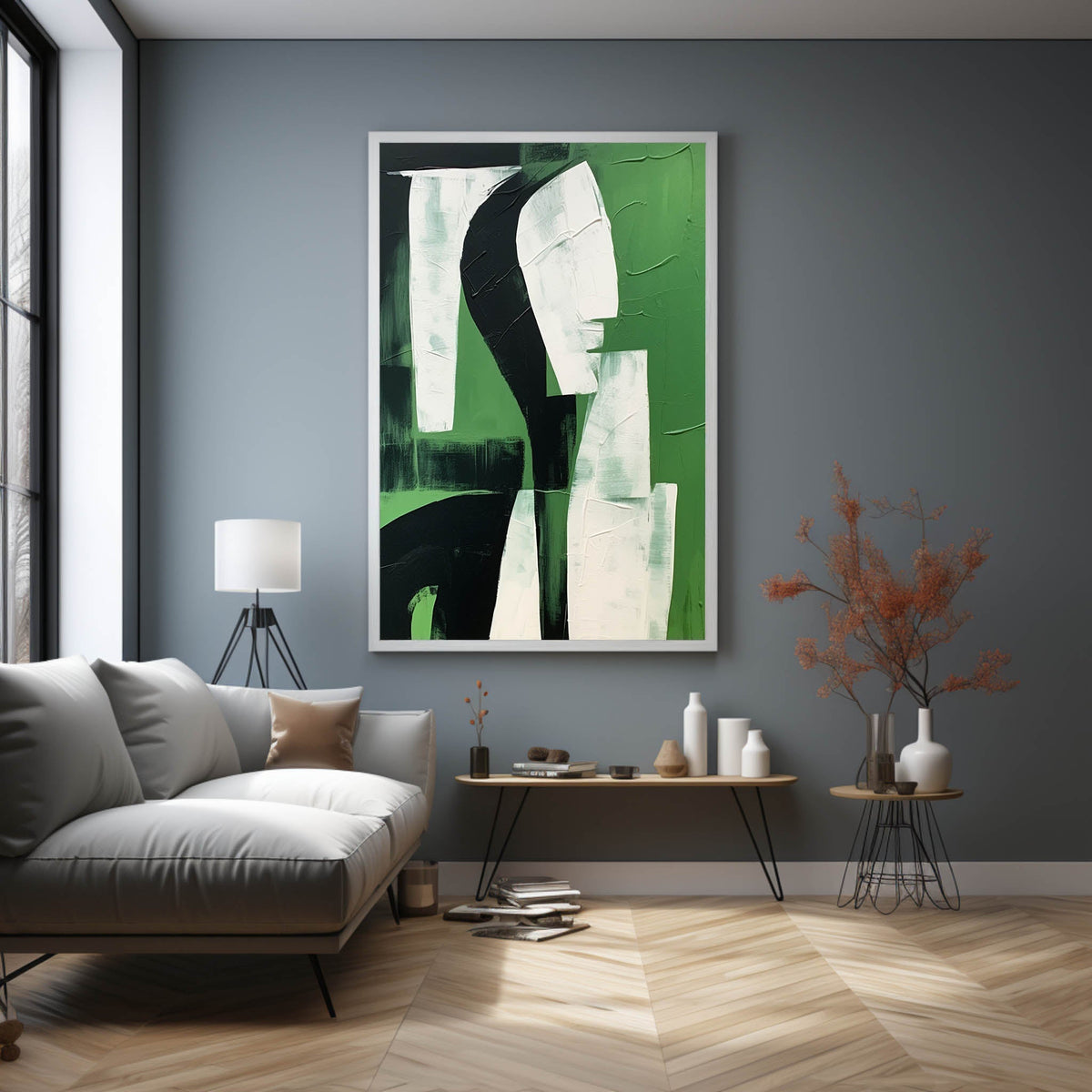 Wall Art Vertical Abstract Intimate Encounter