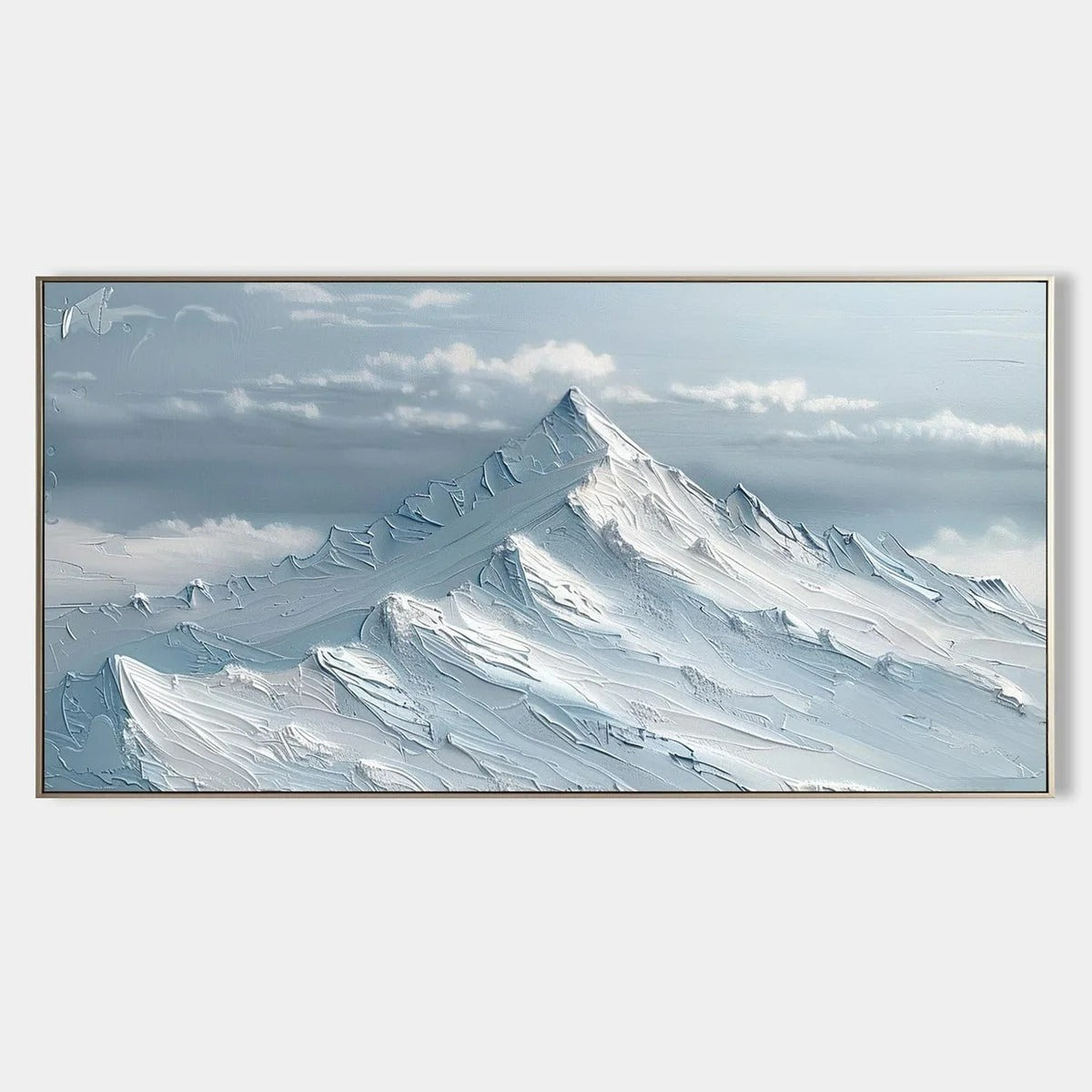 Wall Art Horizontal Impasto Snow Mountain