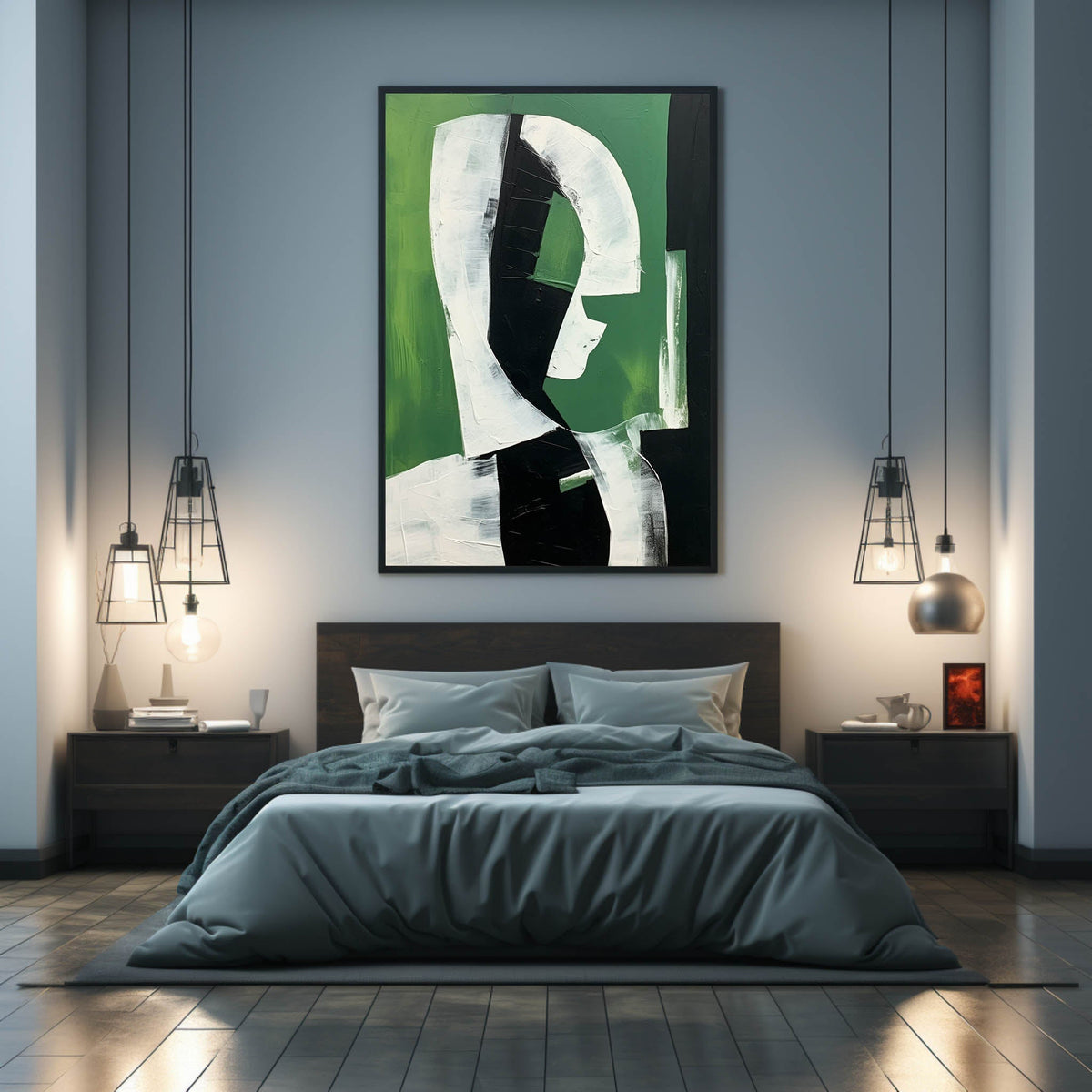 Contemporary Modern Geometric Figure Oil Painting