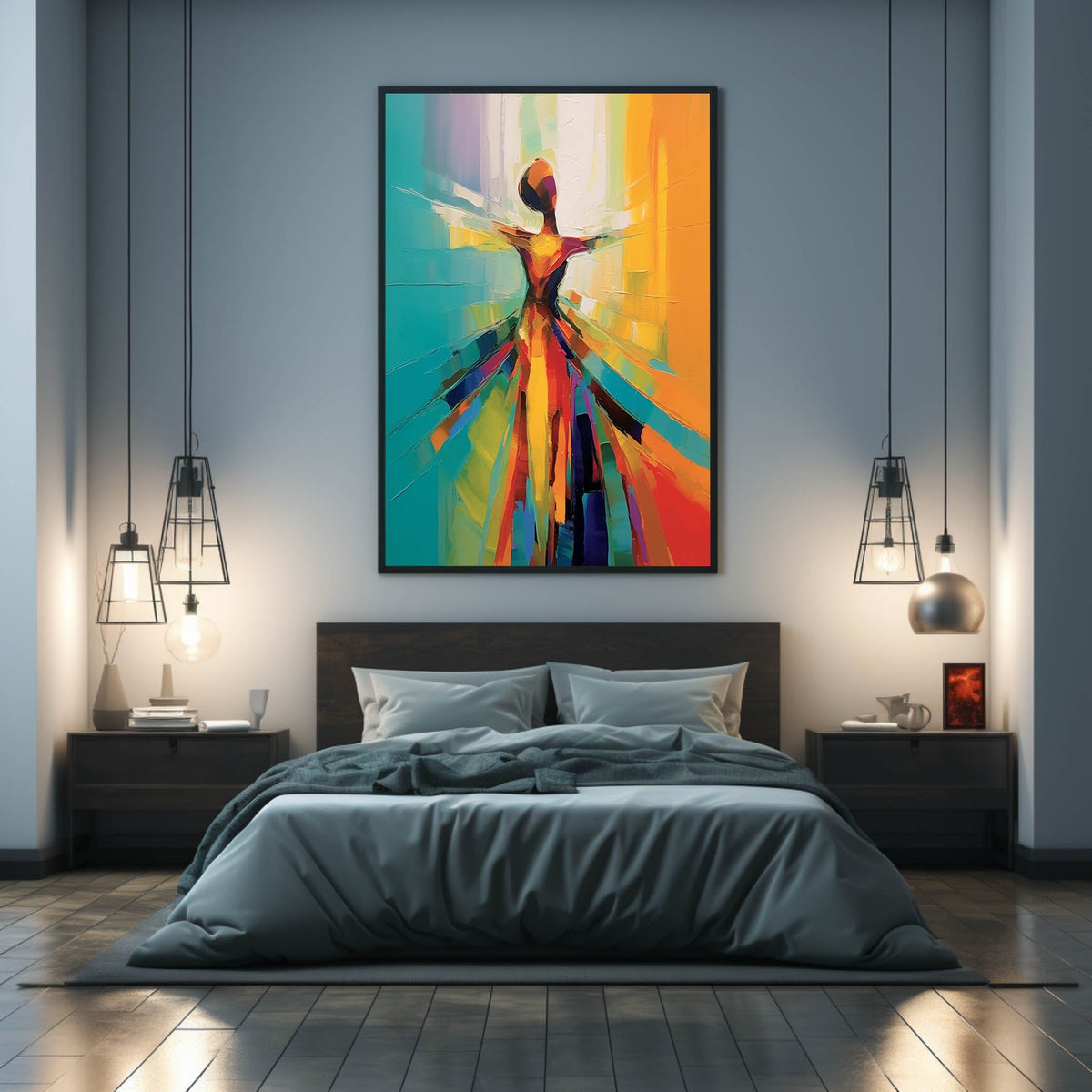 Wall Art Palette Vibrant Abstract Dynamic