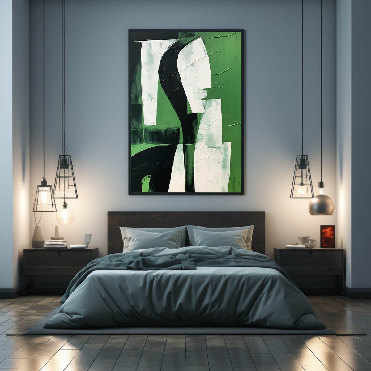 Wall Art Vertical Abstract Intimate Encounter