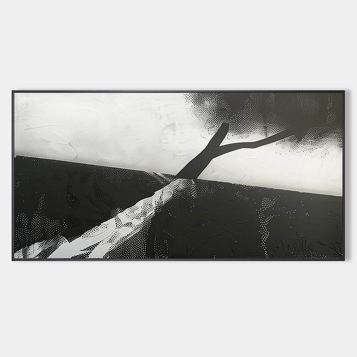 Wall Art Rectangle Abstract Landscape Monochrome