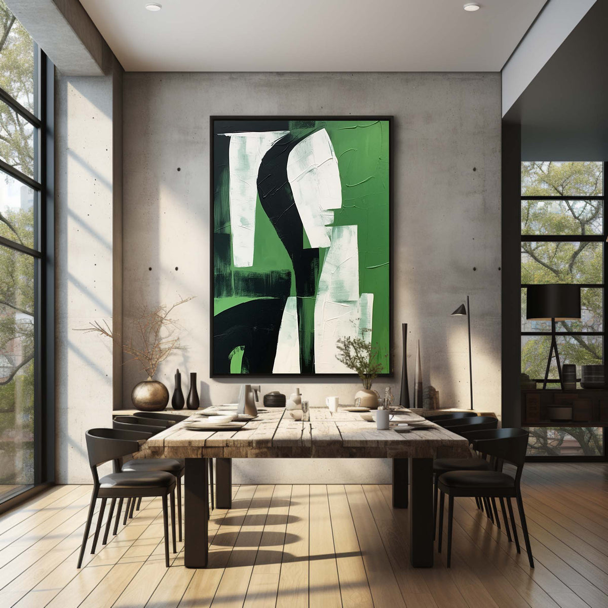 Wall Art Vertical Abstract Intimate Encounter
