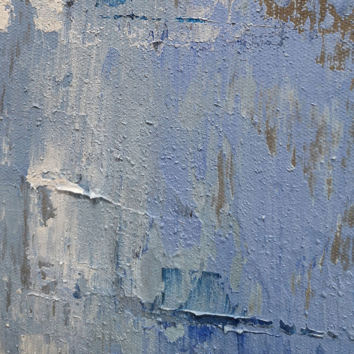 Blue Grey Abstract Textured Painting