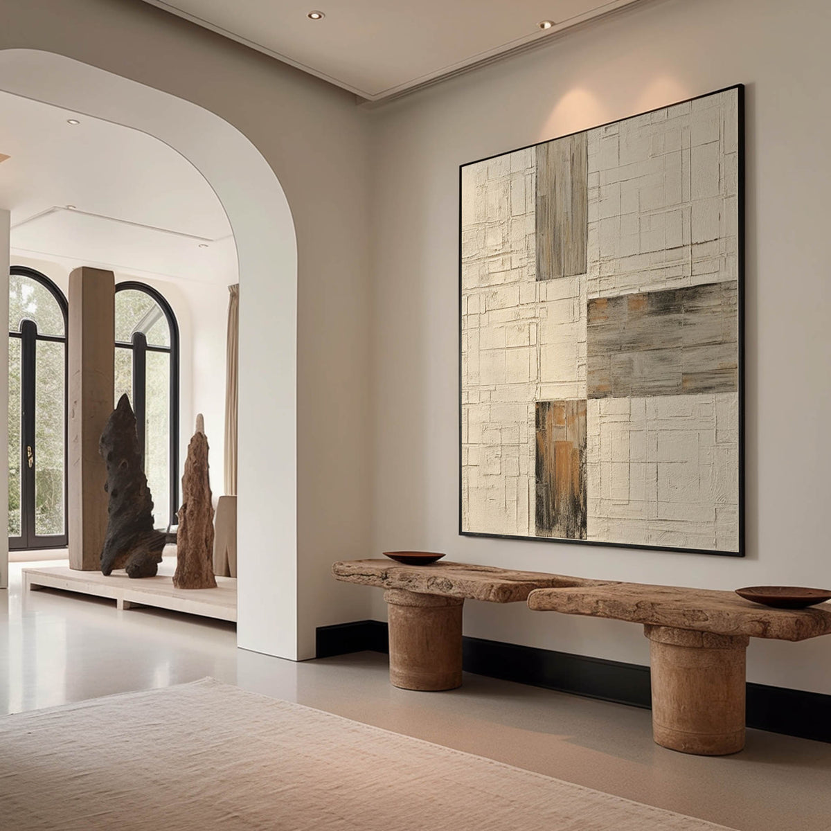 Wall Art Minimalist Graphic Wabi-Sabi Nordic Linen
