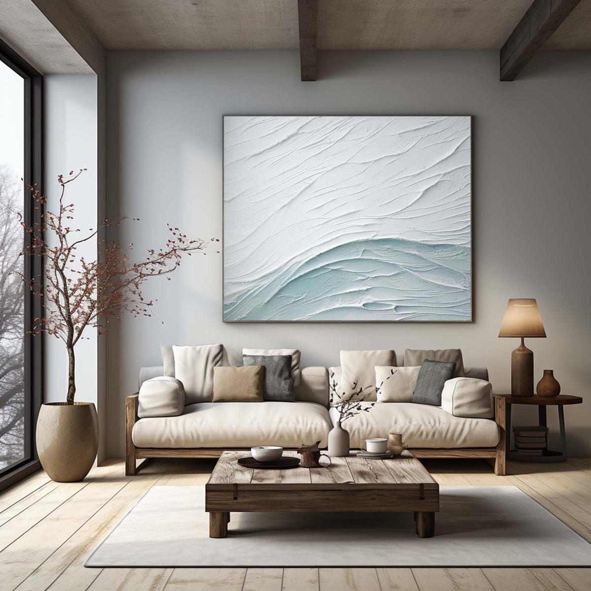 Textured Wave Landscape Art Oil Painting