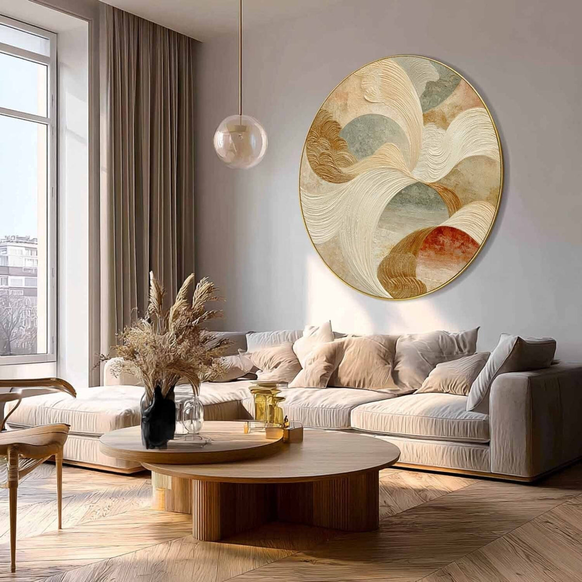Wall Art Minimalist 3D Gold Geometric Blocks