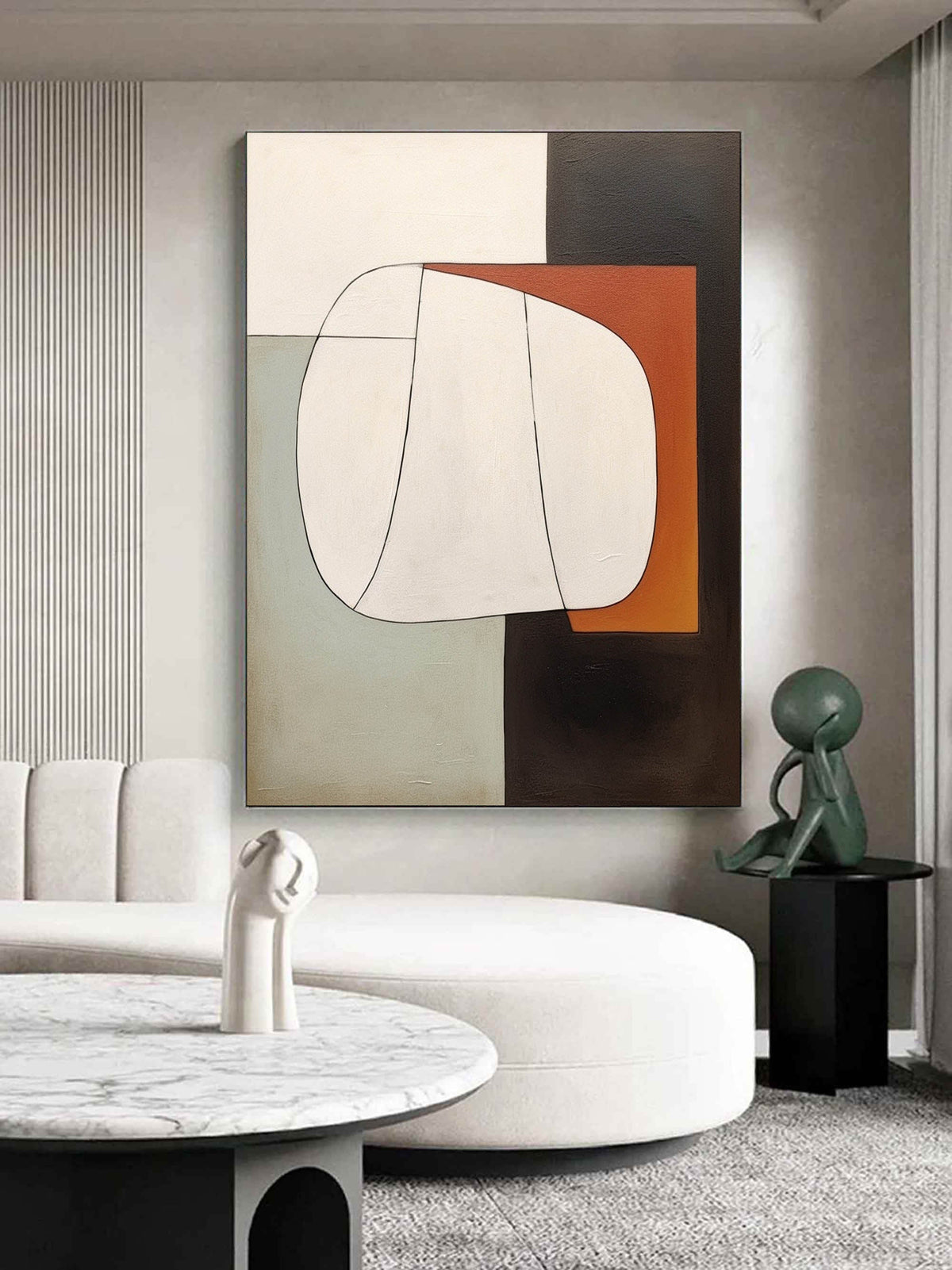 Mid-Century Modern Geometric Painting