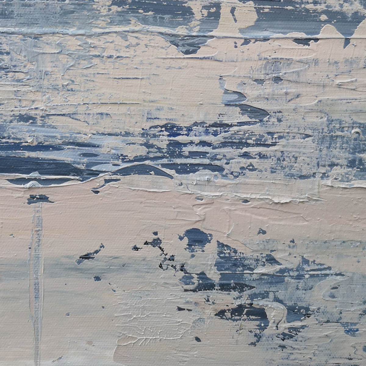 Soft Neutral Oil Painting Textured Hand Painted