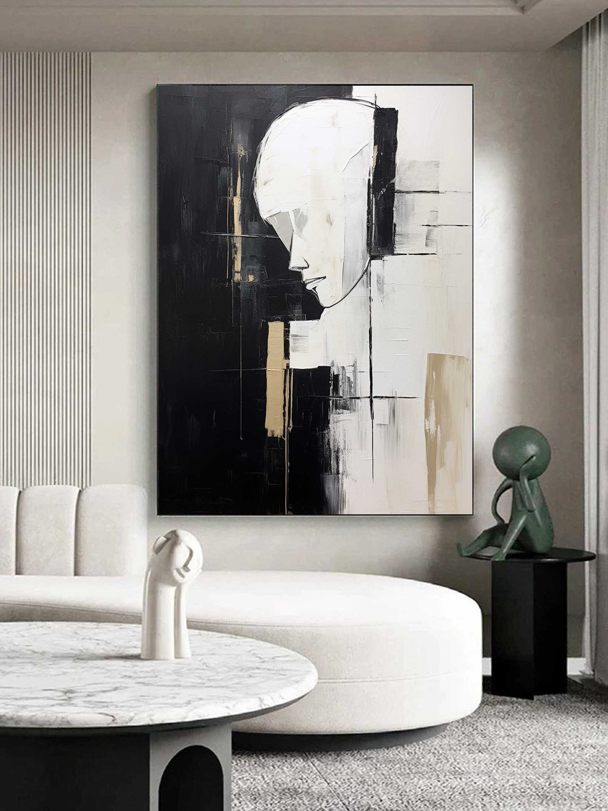 Contemporary Minimalist Art Portrait Painting