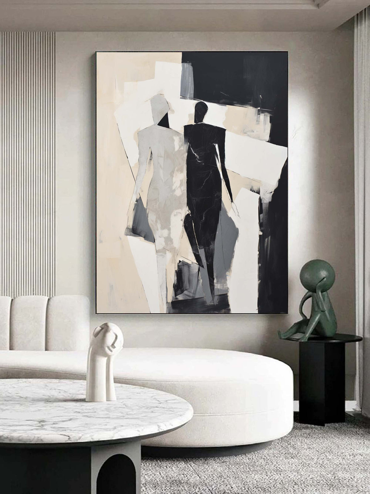 Abstract Walking Couple Painting