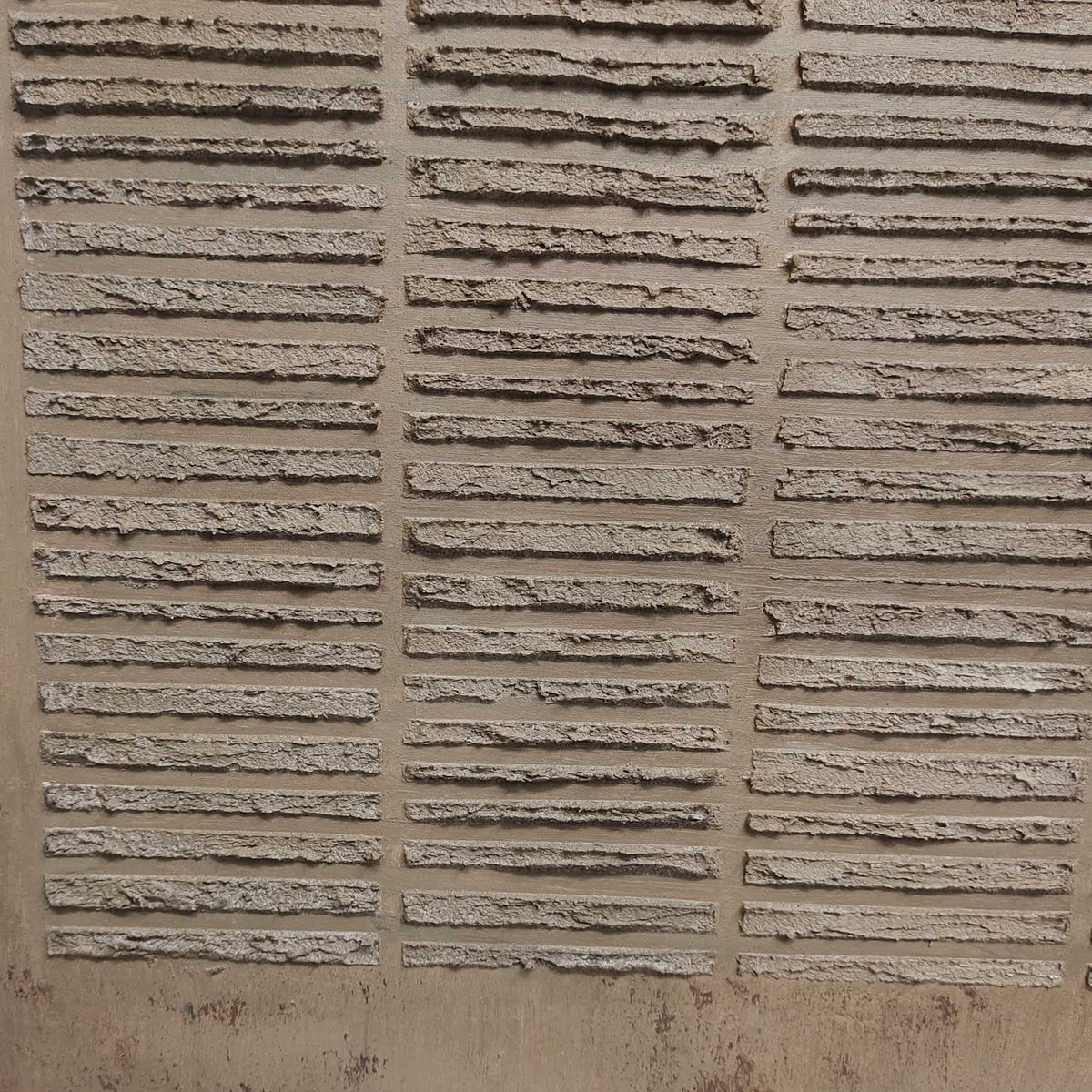 Earthy Textured Linear Pattern Diptych Wall Art Set