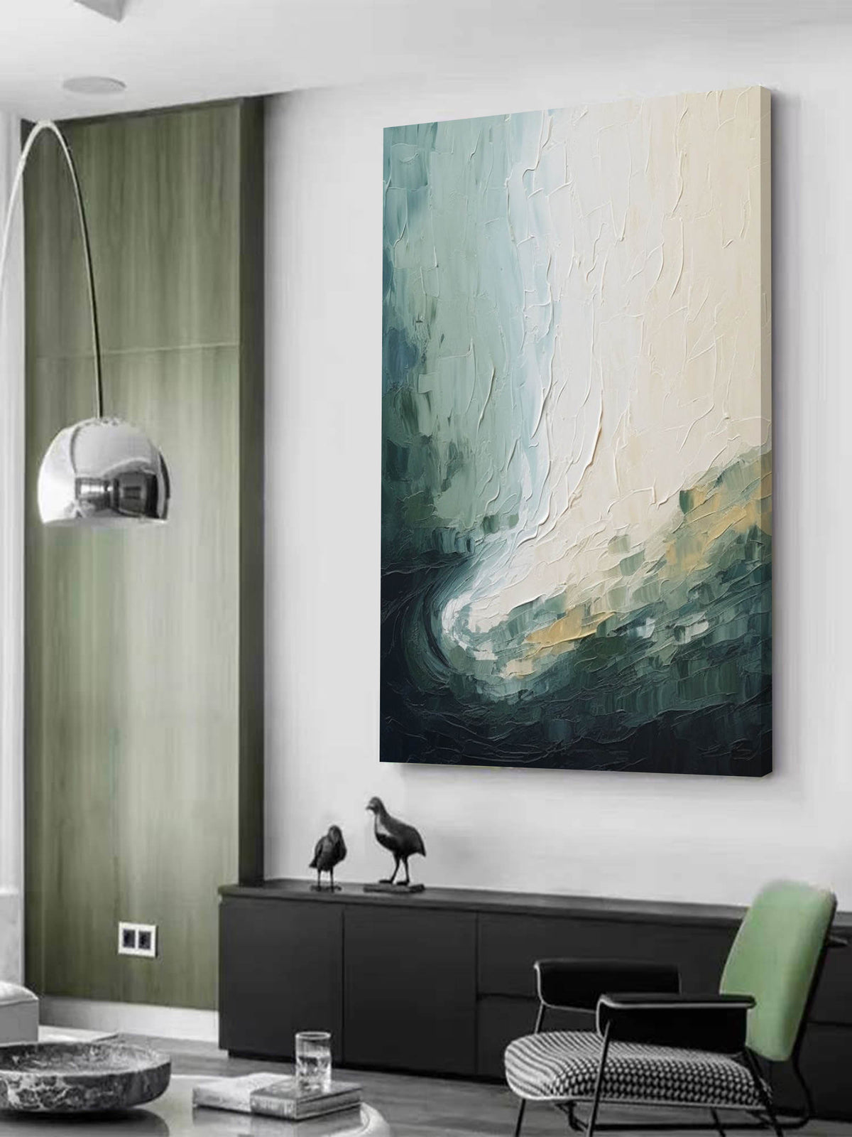 Abstract Swirl Landscape Art Oil Painting