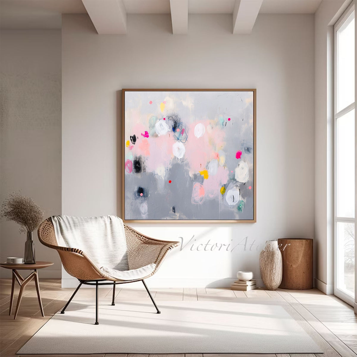 Wall Art Expressionist Abstract Organic Colorful