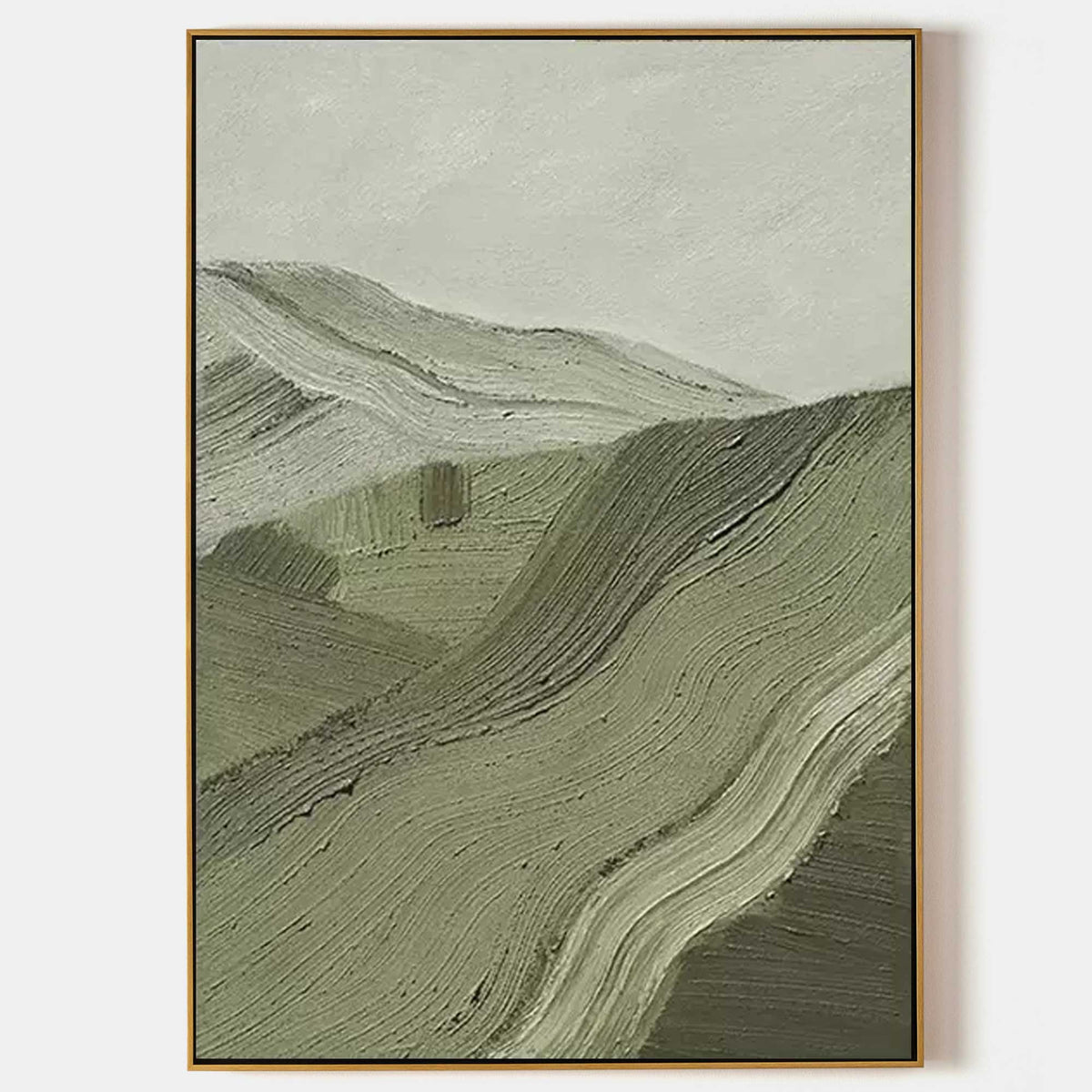 Wabi-Sabi Textured Mountain Landscape Wall Art