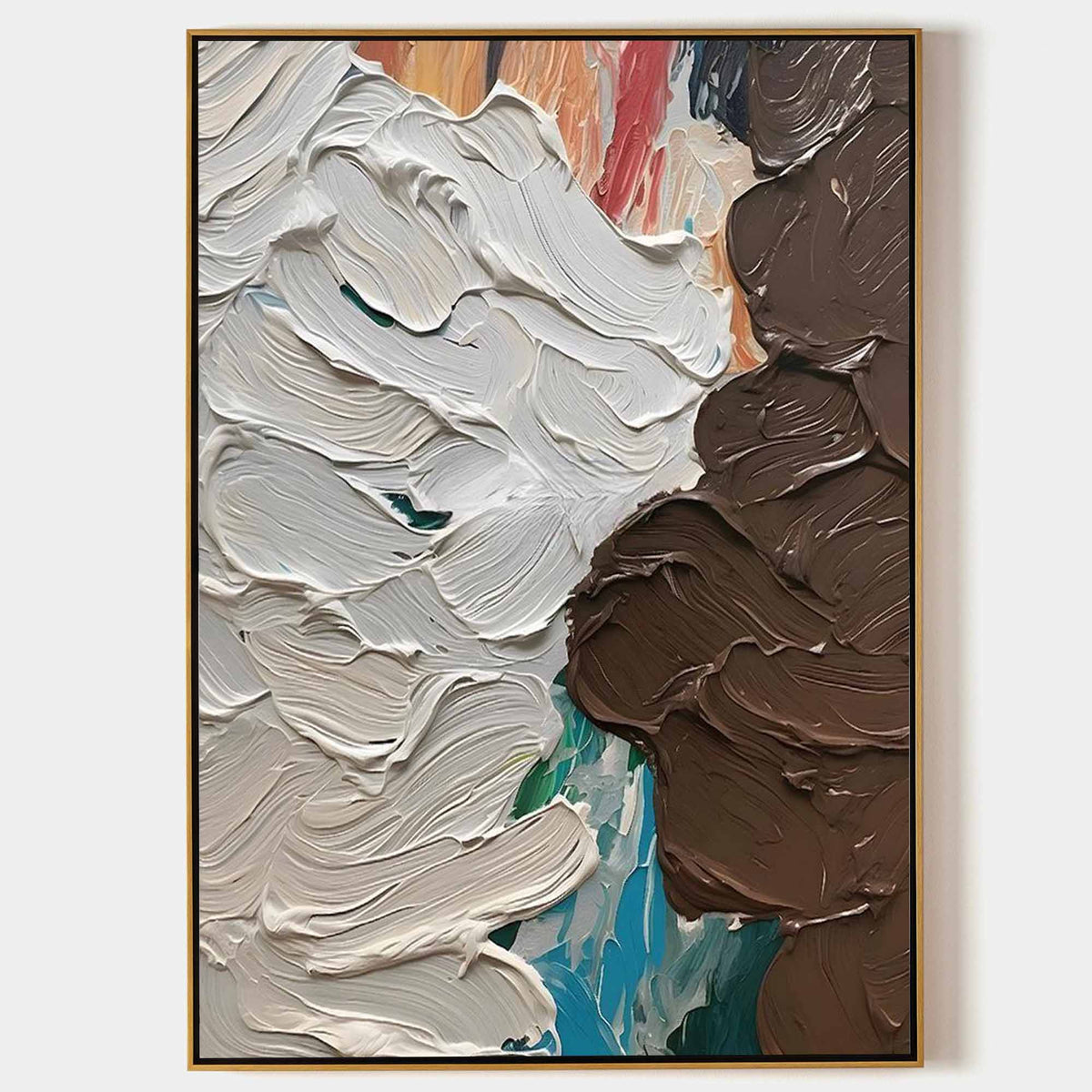 Wall Art Abstract Overlap Flowing Wabi-Sabi Linen