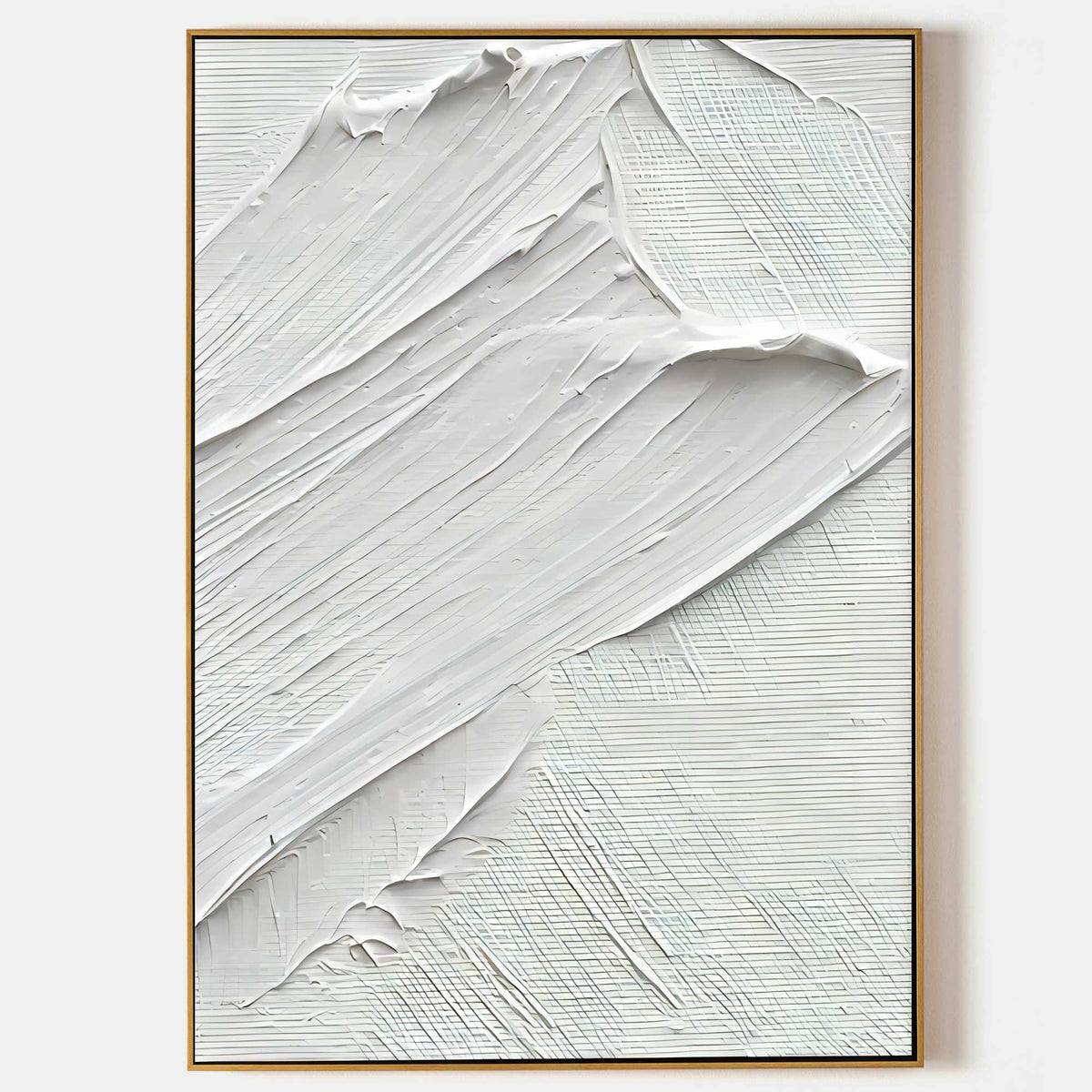 Wall Art Minimalist 3D White Textured Abstract