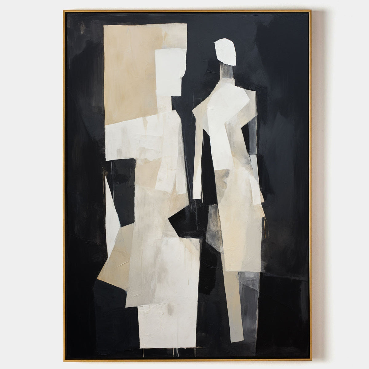 Black And Brown Minimalist Abstract Duo Wall Art