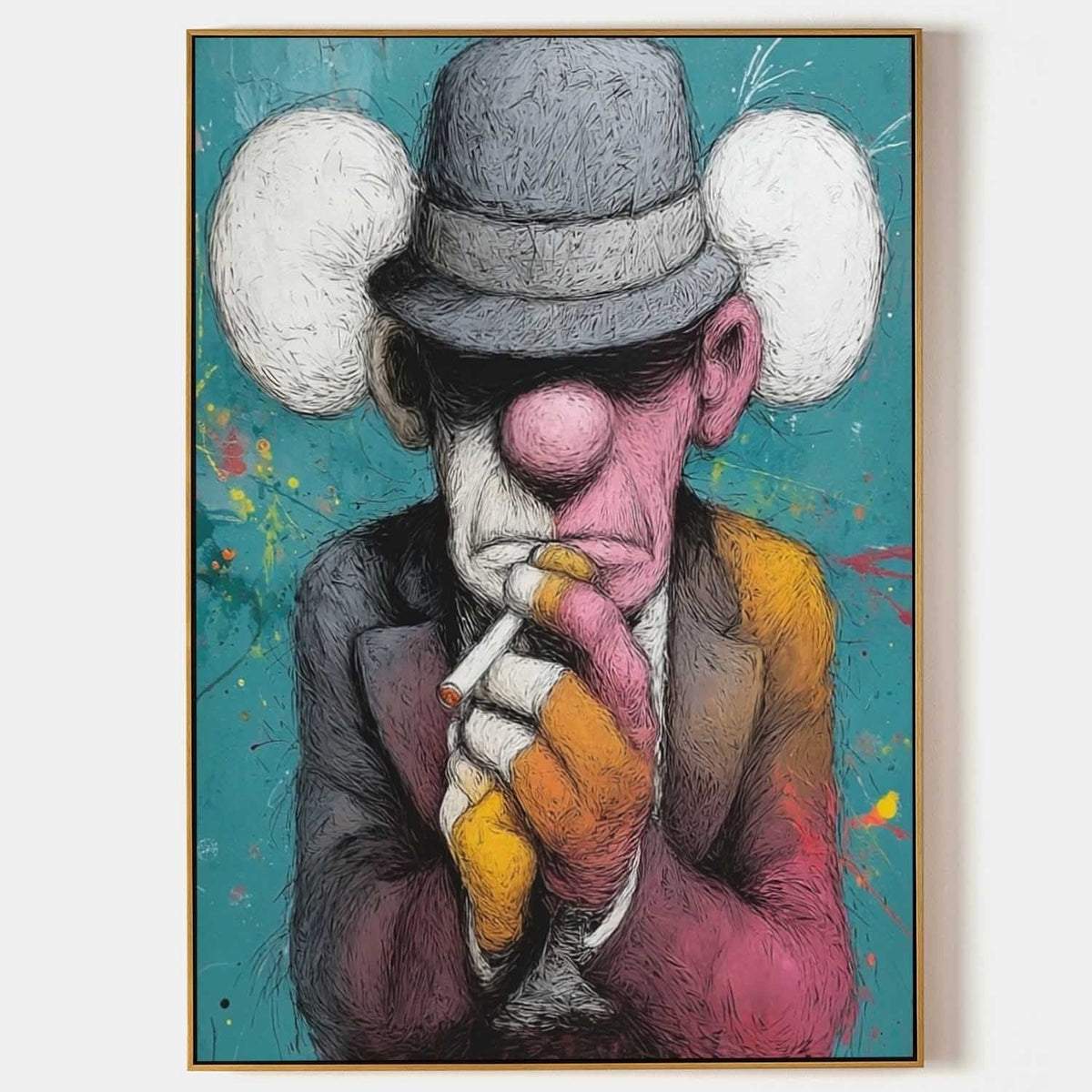 Kaws Gangster Pop Art Painting Modern - Neutralighting
