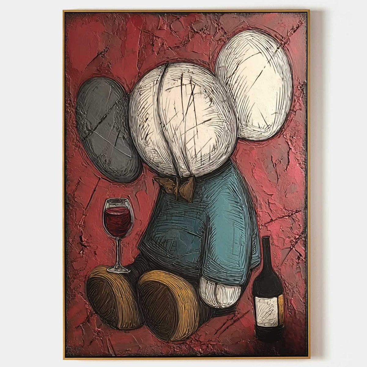 Kaws Wine Time Pop Art Painting - Neutralighting