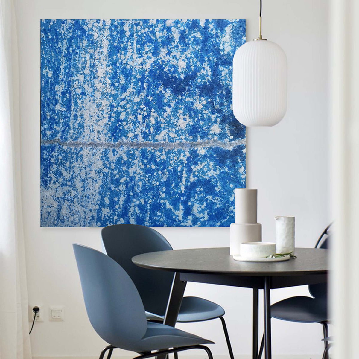 Blue Abstract Modern Ocean Art