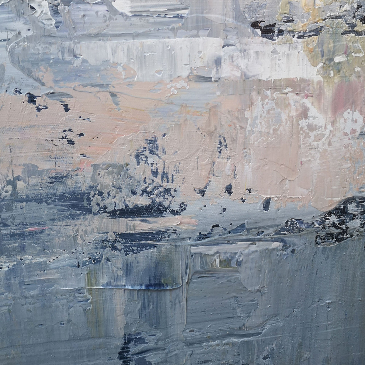 Soft Neutral Oil Painting Textured Hand Painted