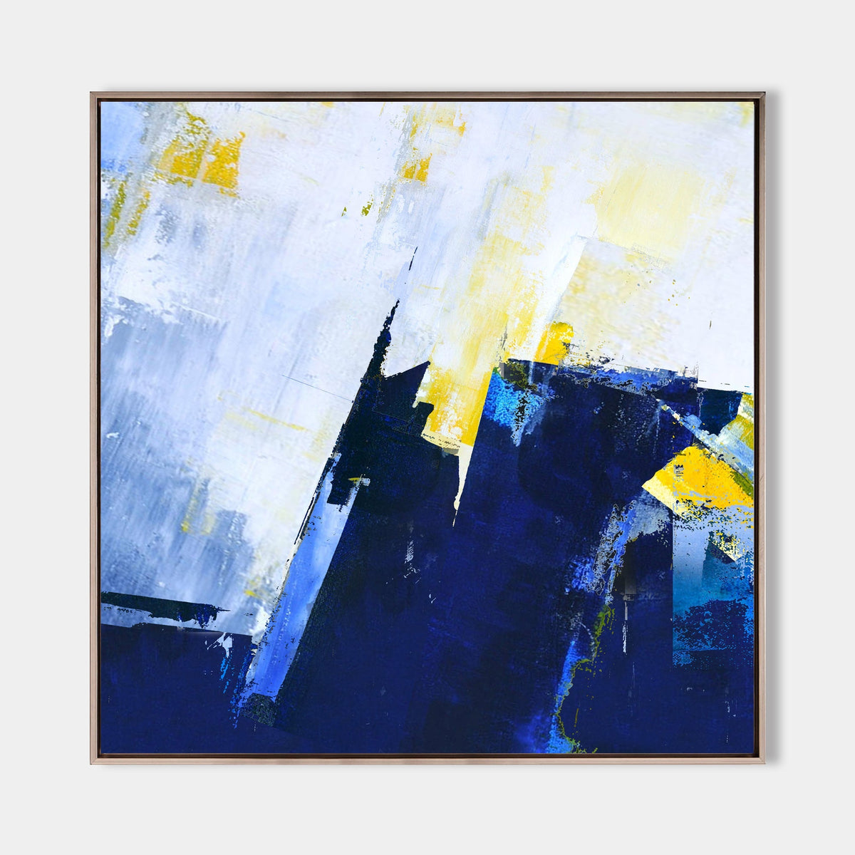 Blue Square Abstract Painting
