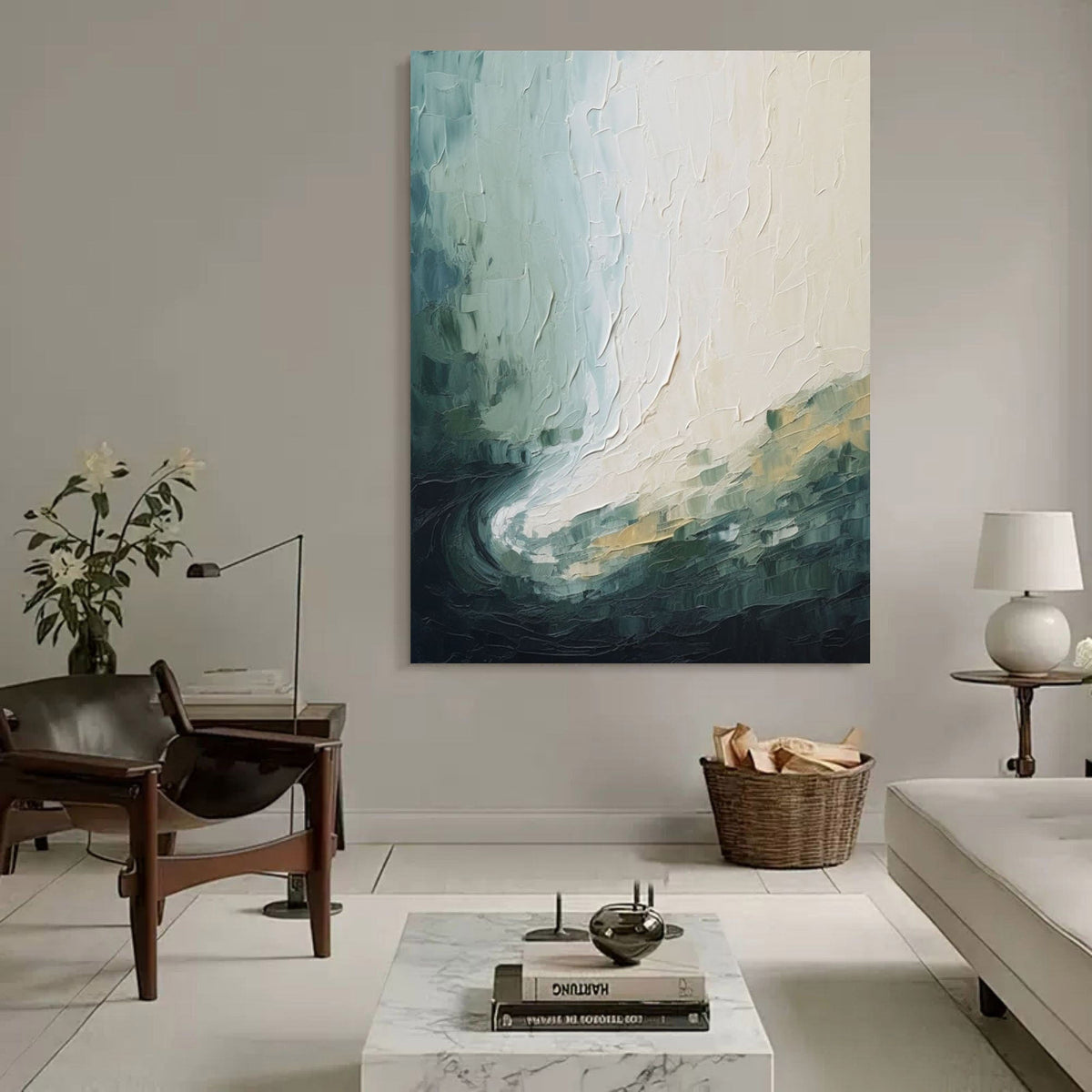 Abstract Swirl Landscape Art Oil Painting