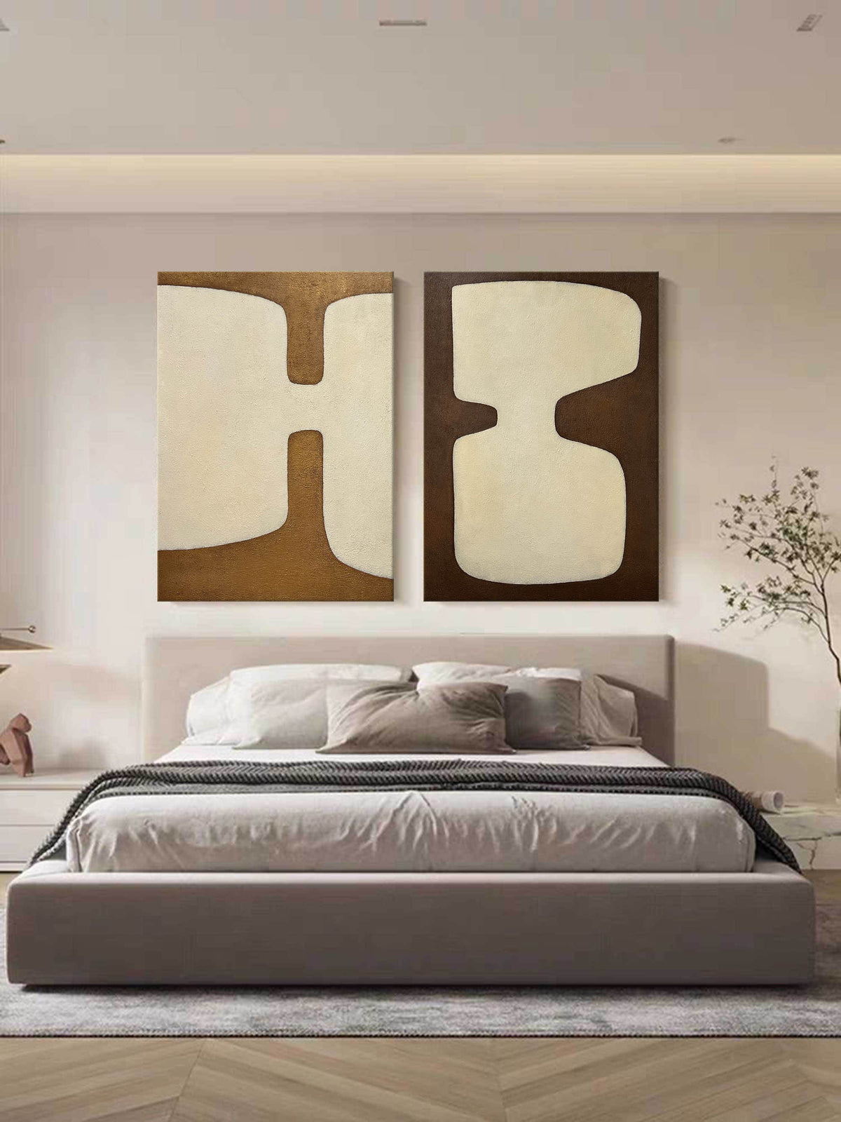 Wall Art Abstract Neutral Organic Soft