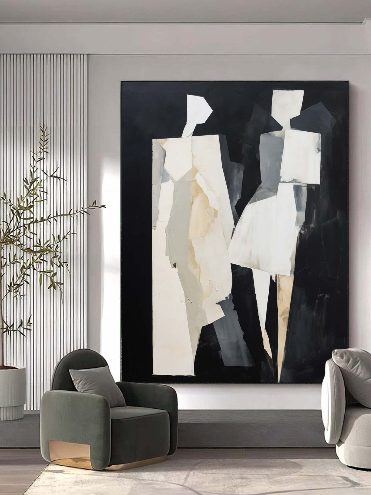 Wall Art Geometric Figures Contemporary Minimalist