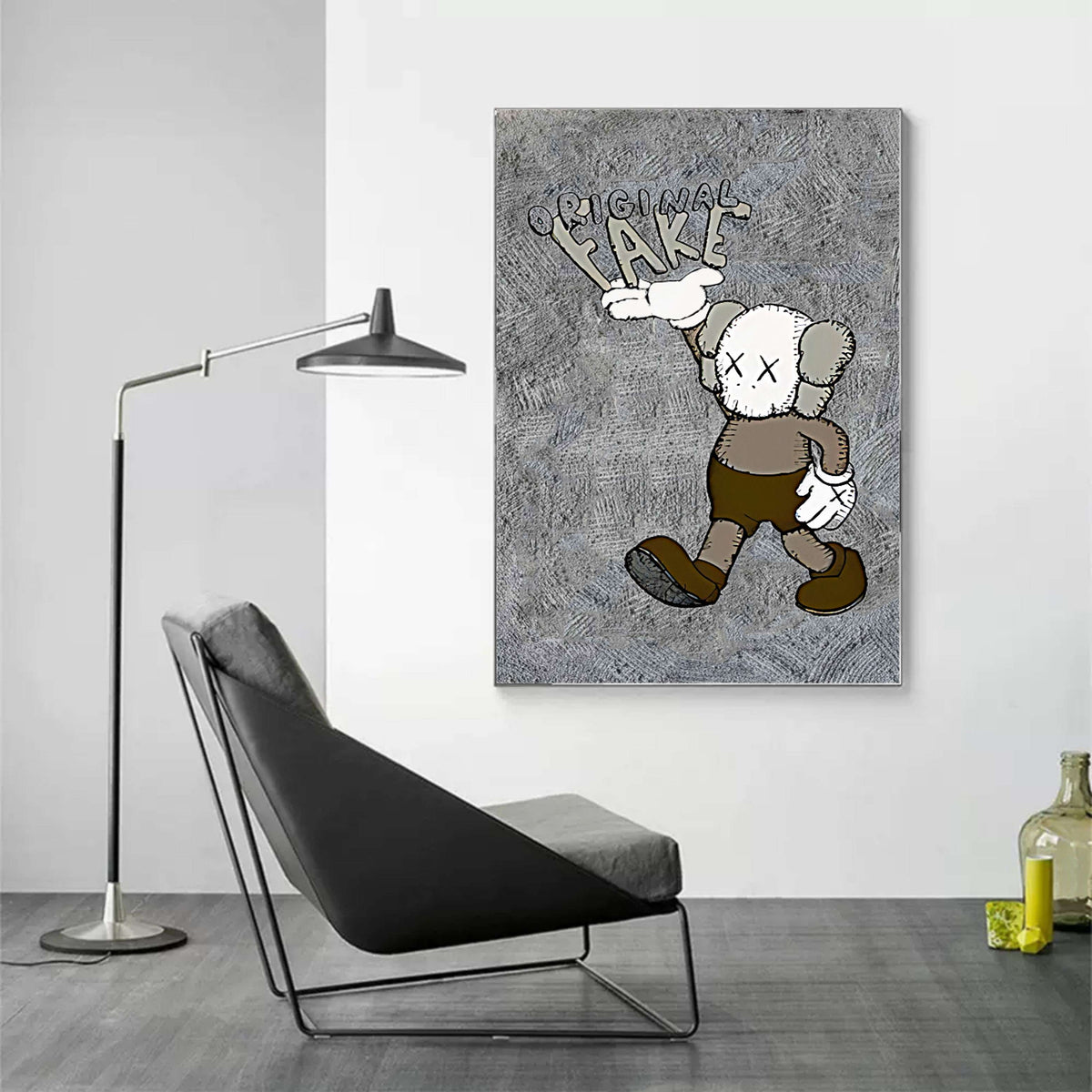 Wall Art KAWS Original Fake Cartoon Graffiti