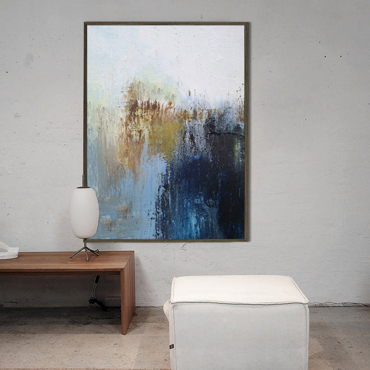 Warm Horizon Abstract Oil Painting
