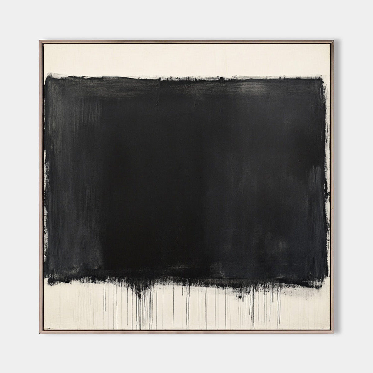 Kael Black Color Field Abstract Canvas Art