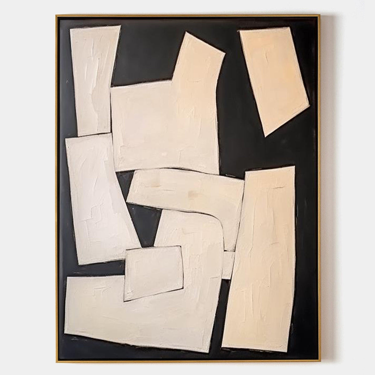 Wall Art Ivory Shards on Black