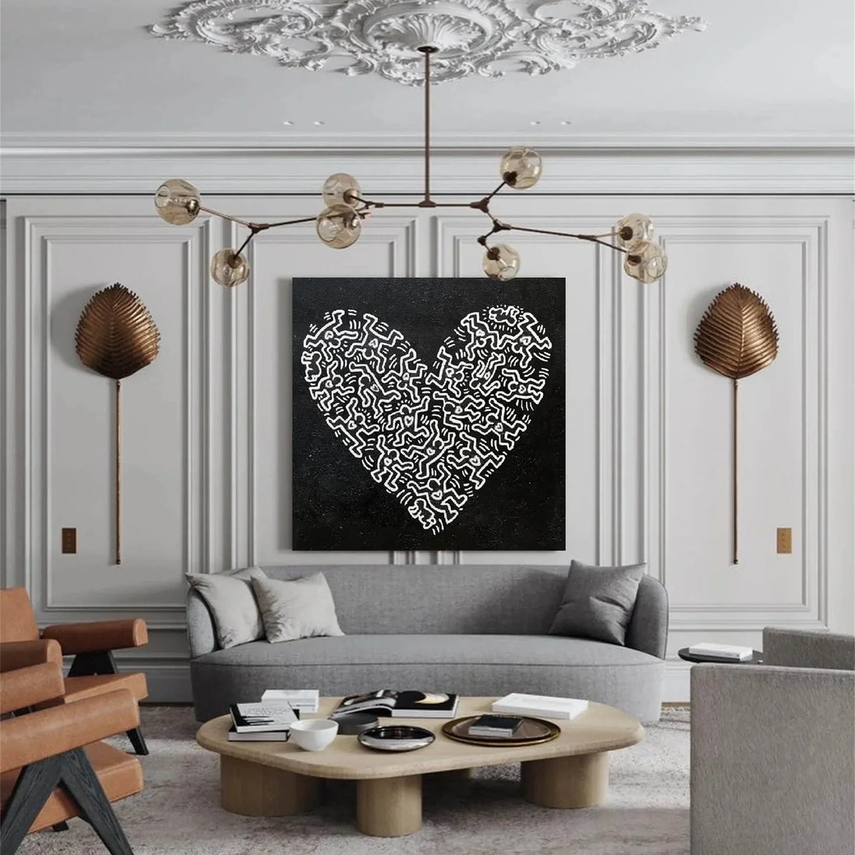 Pop Art Heart Oil Painting