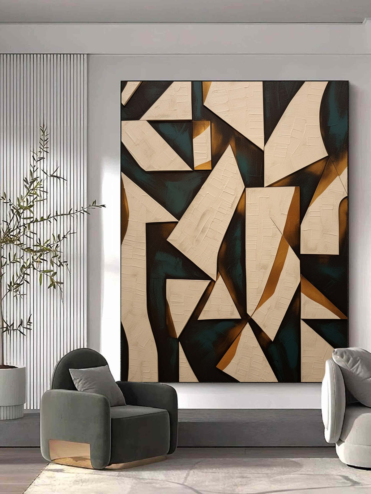 Wall Art Wabi-Sabi Geometric Abstract
