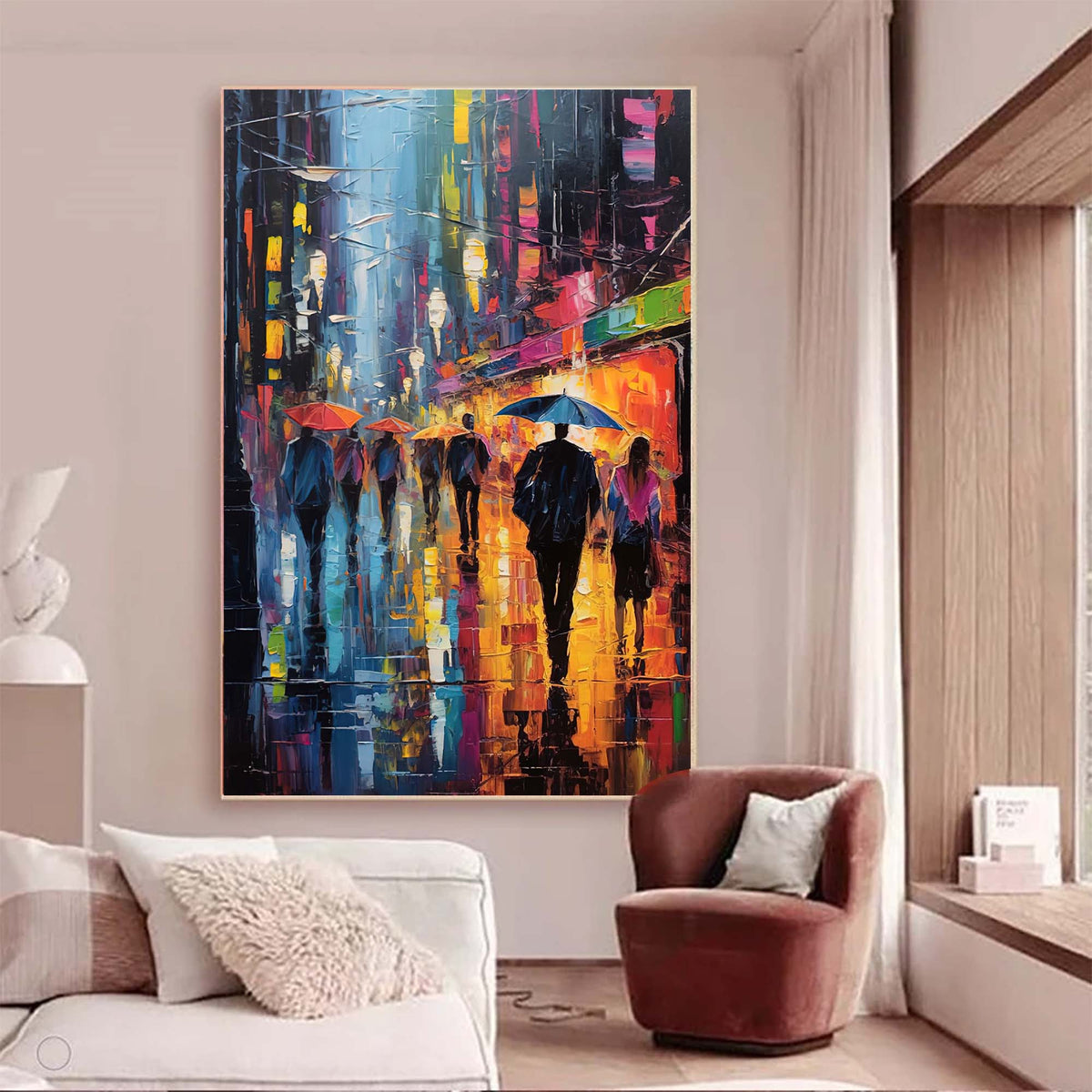 Wall Art Impasto Architecture Vibrant Pop