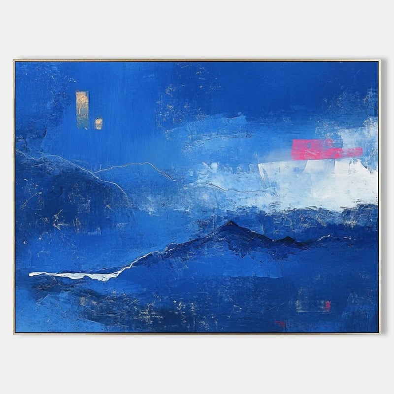 Wall Art Majestic Textured Blue