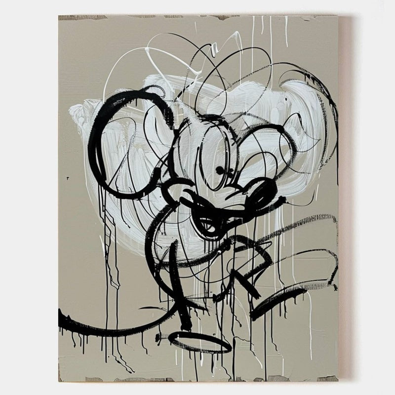 Wall Art Pop Art Mice Romantic Interaction Cartoon