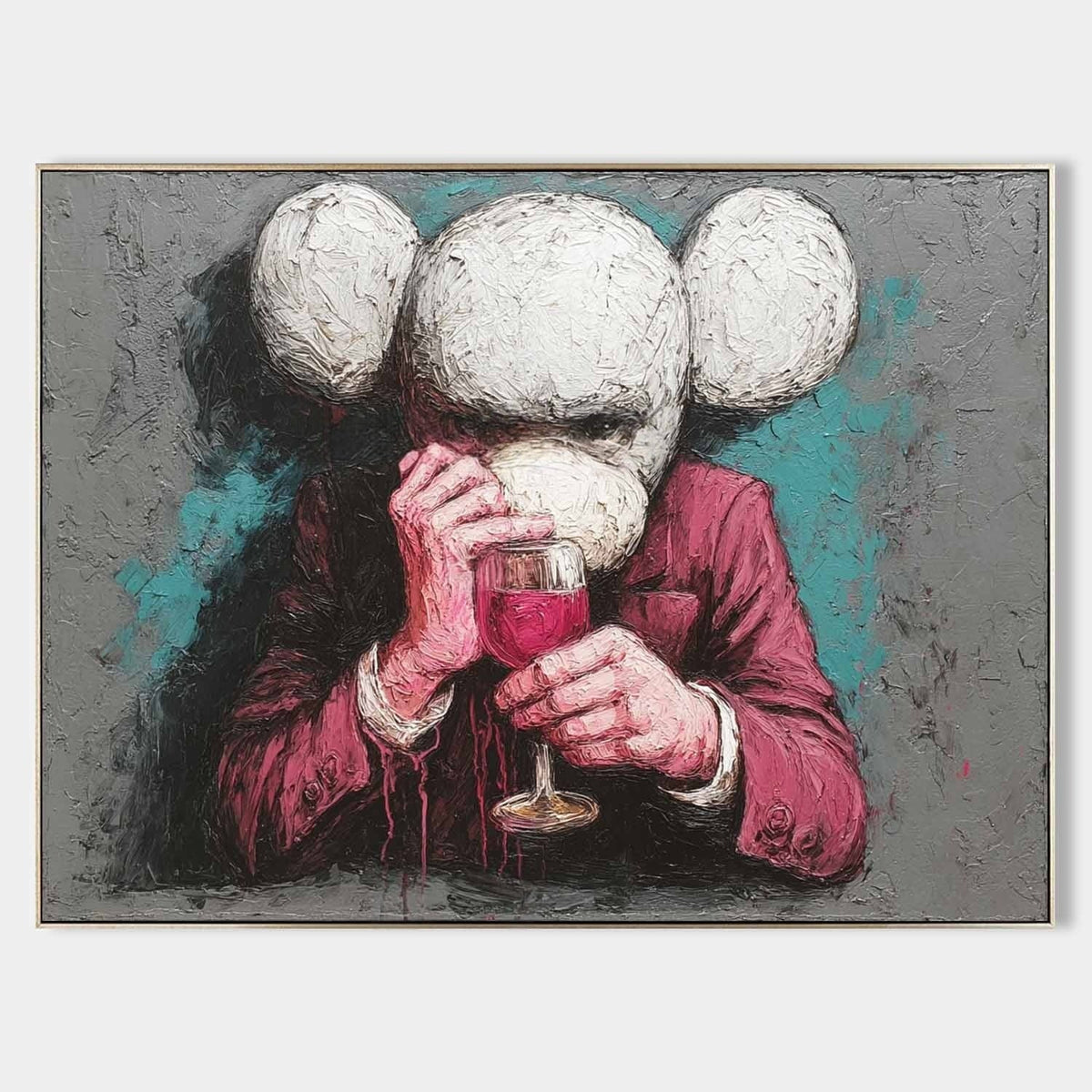 Wall Art Bold Textured Kaws Companion
