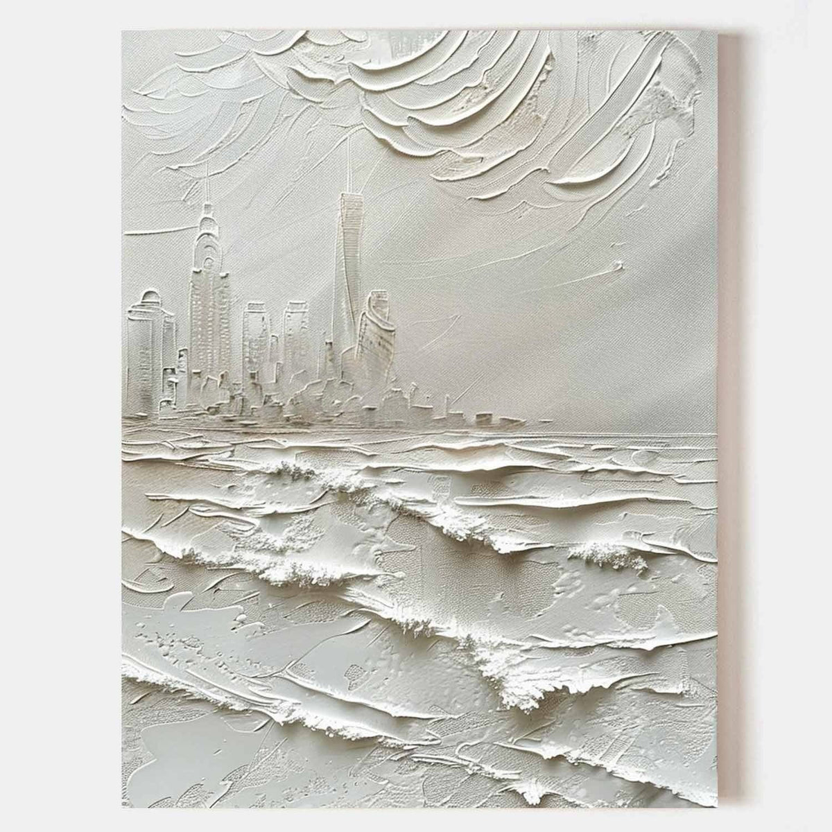 Wall Art Impasto Coastal Metropolis