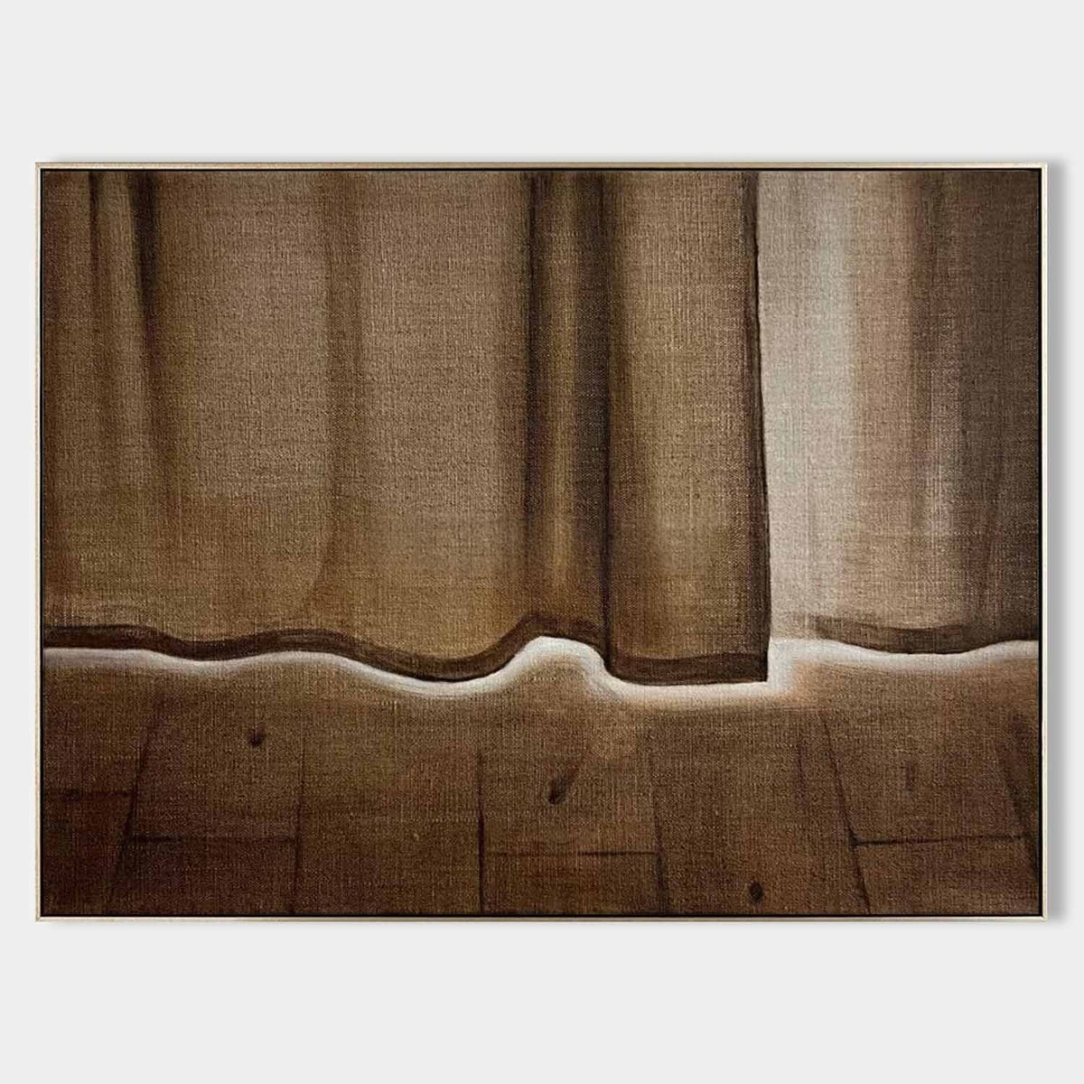 Wall Art Minimalist Textured Linen Curtain