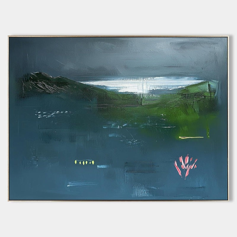 Wall Art Serene Textured Misty Green