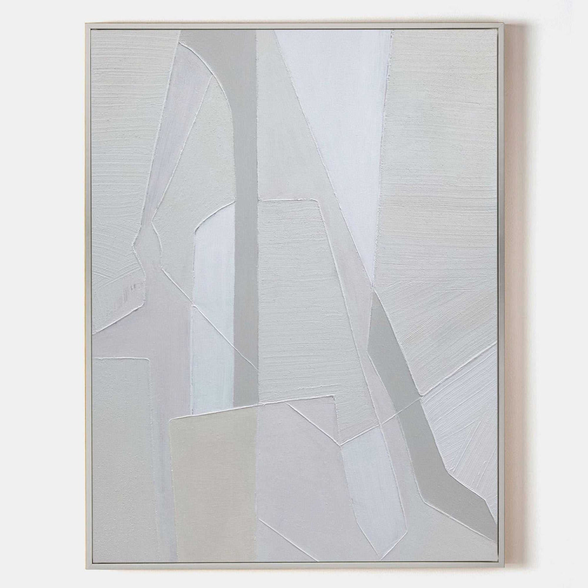 Textured Monochrome Geometric Painting