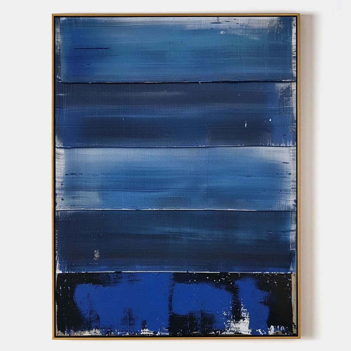 Wall Art Gradient Blue Horizontal Minimalist Abstract